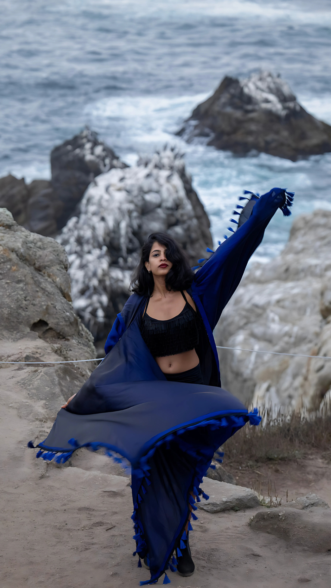 Obsidian Luxe Beaded Top