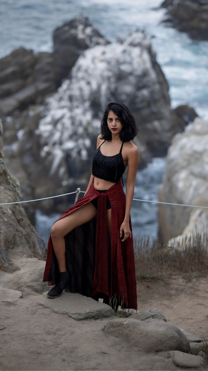 Obsidian Luxe Beaded Top