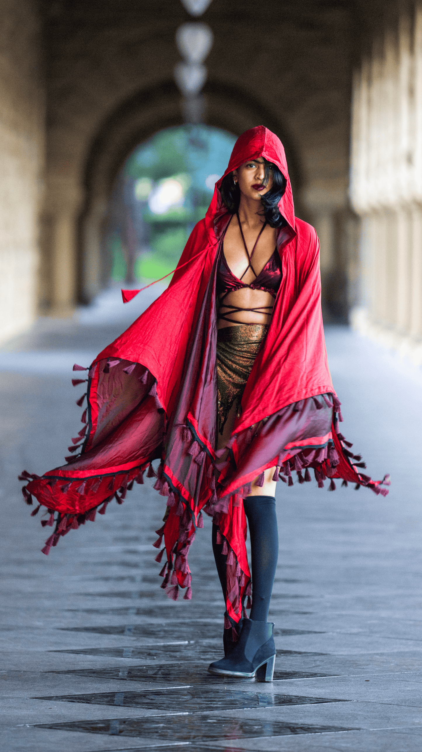 Inferno Flow Tassel Cape