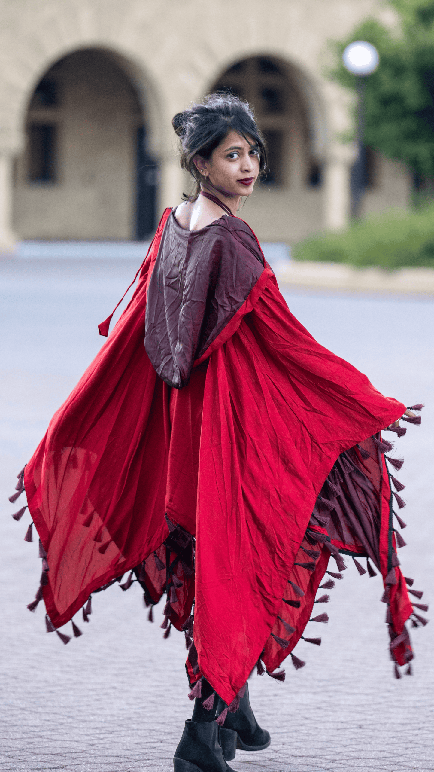 Inferno Flow Tassel Cape